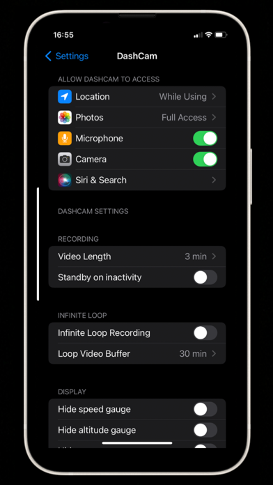 DashCam Recorder iPhone screenshot 5 - Navigation app