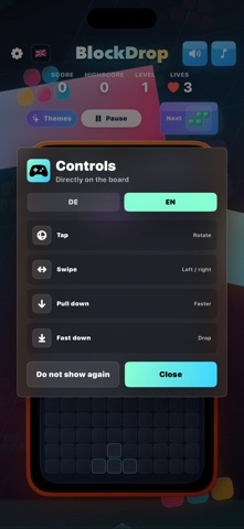 BlockDrop Neon Puzzle screenshot