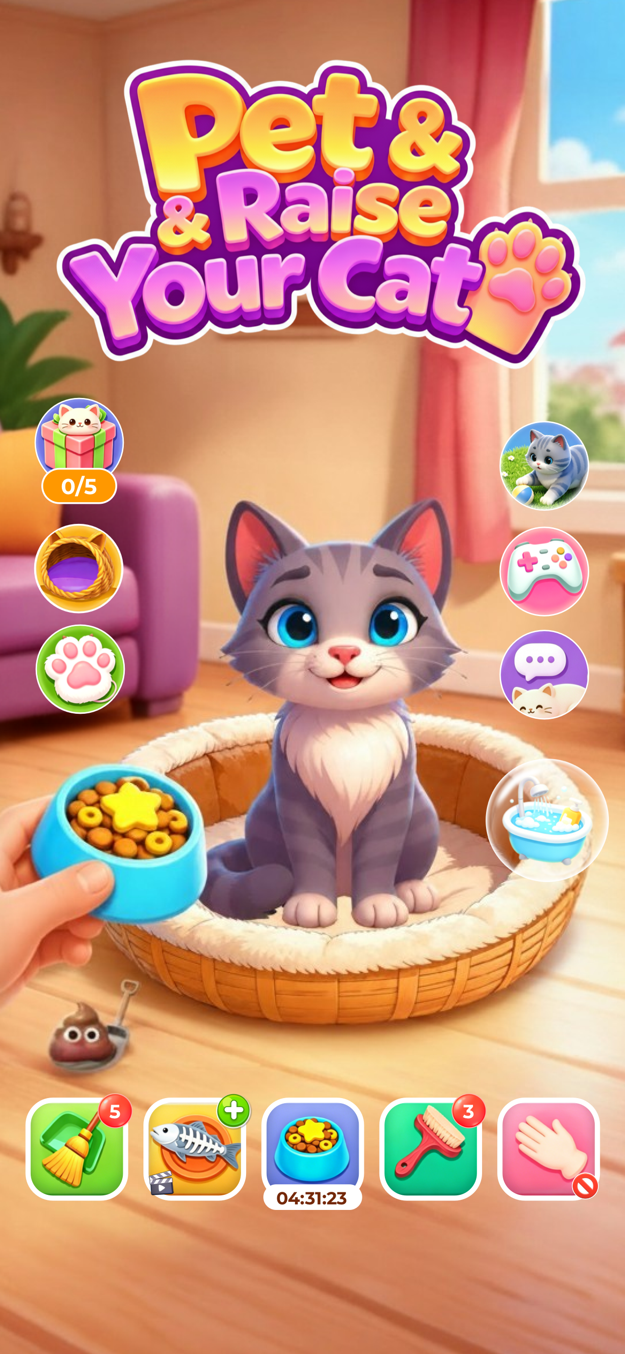 Cat Block Puzzle: Pet Care