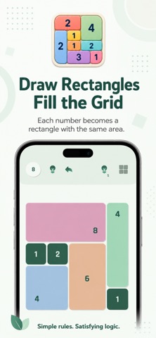 Shikaku: Grid Logic Puzzle iPhone screenshot