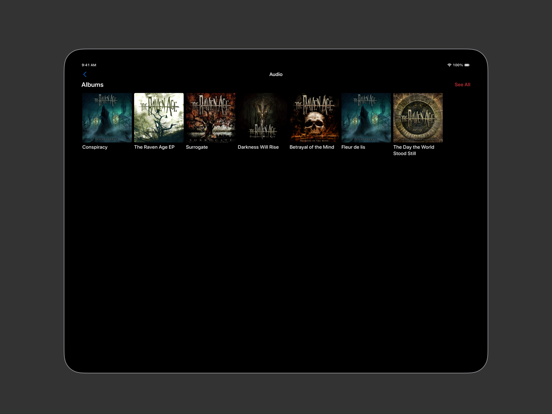 The Raven Age iPad screenshot 4 - Music app