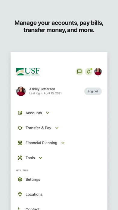 USF FCU Mobile Banking Screenshot