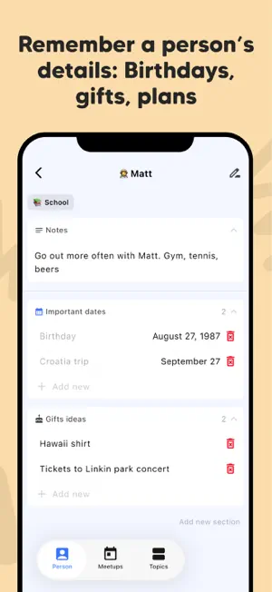 Friendo - Friend Notes & Plan screenshot 2