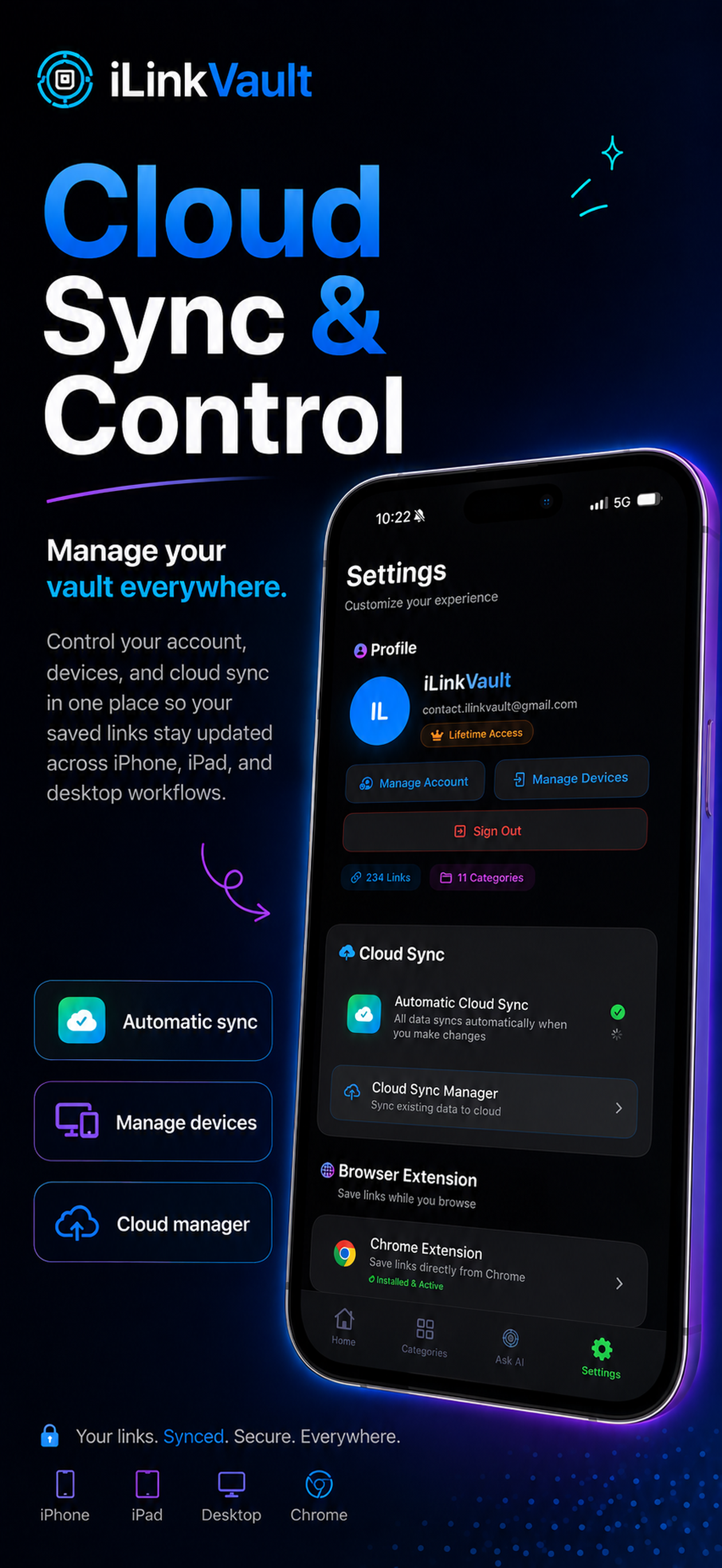 iLinkVault: Bookmark Manager
