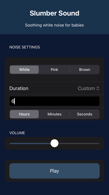 Slumber Sound White Noise App