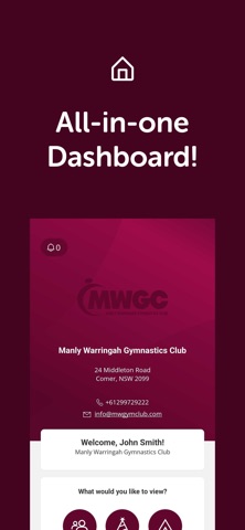 Manly Warringah Gymnastics iPhone screenshot