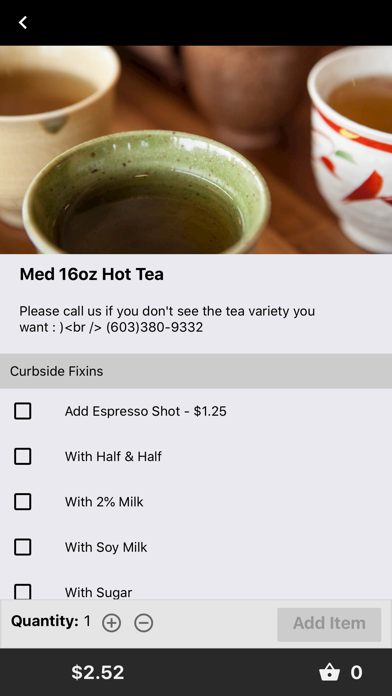 White Heron Tea & Coffee Screenshot