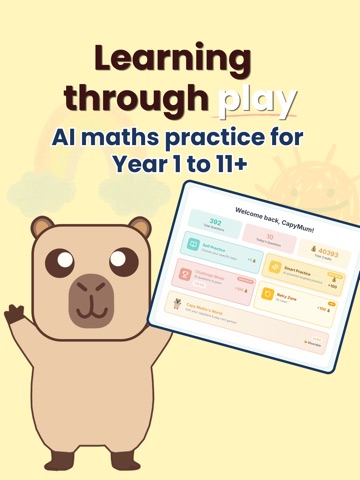CapyMaths — Primary Maths UK iPad screenshot