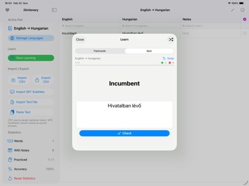 VocaBinder iPad screenshot