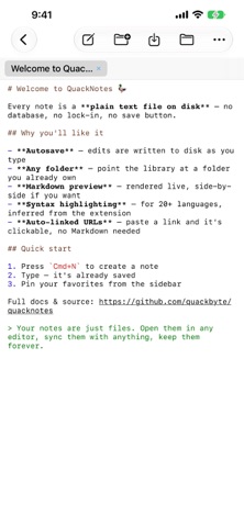 QuackNotes – Notes & Code screenshot