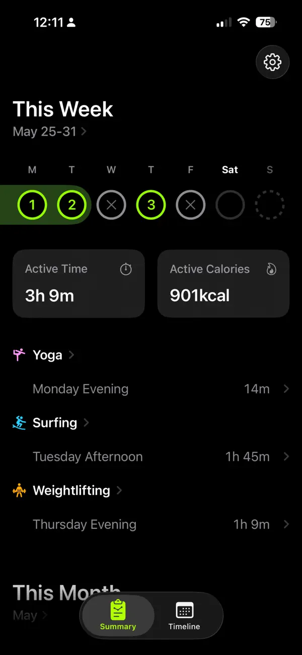 Screenshot #1 pour Streakout: Workout Stats