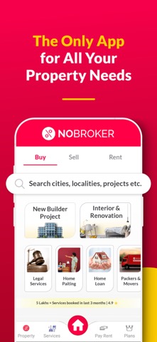 NoBroker Rent, Buy, Sell Flatsのおすすめ画像1