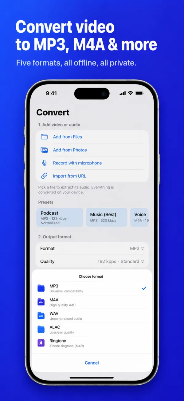 Convertor: Audio & Video screenshot
