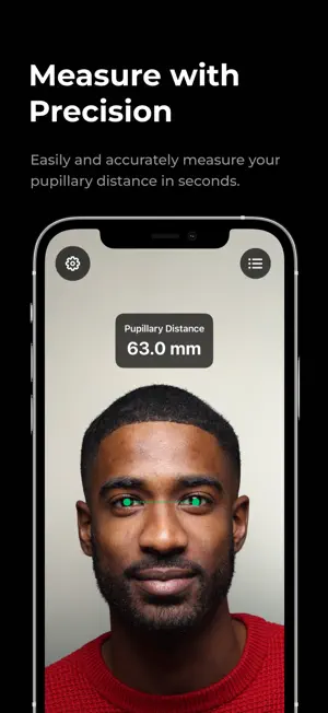 pupillary distance measure AR screenshot 2