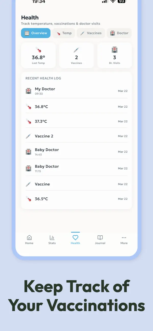 Screenshot #2 pour Baby Tracker Newborn Sleep Log