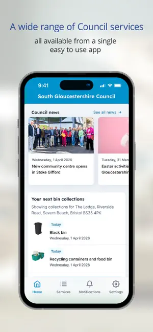 South Gloucestershire Council iPhone screenshot 1