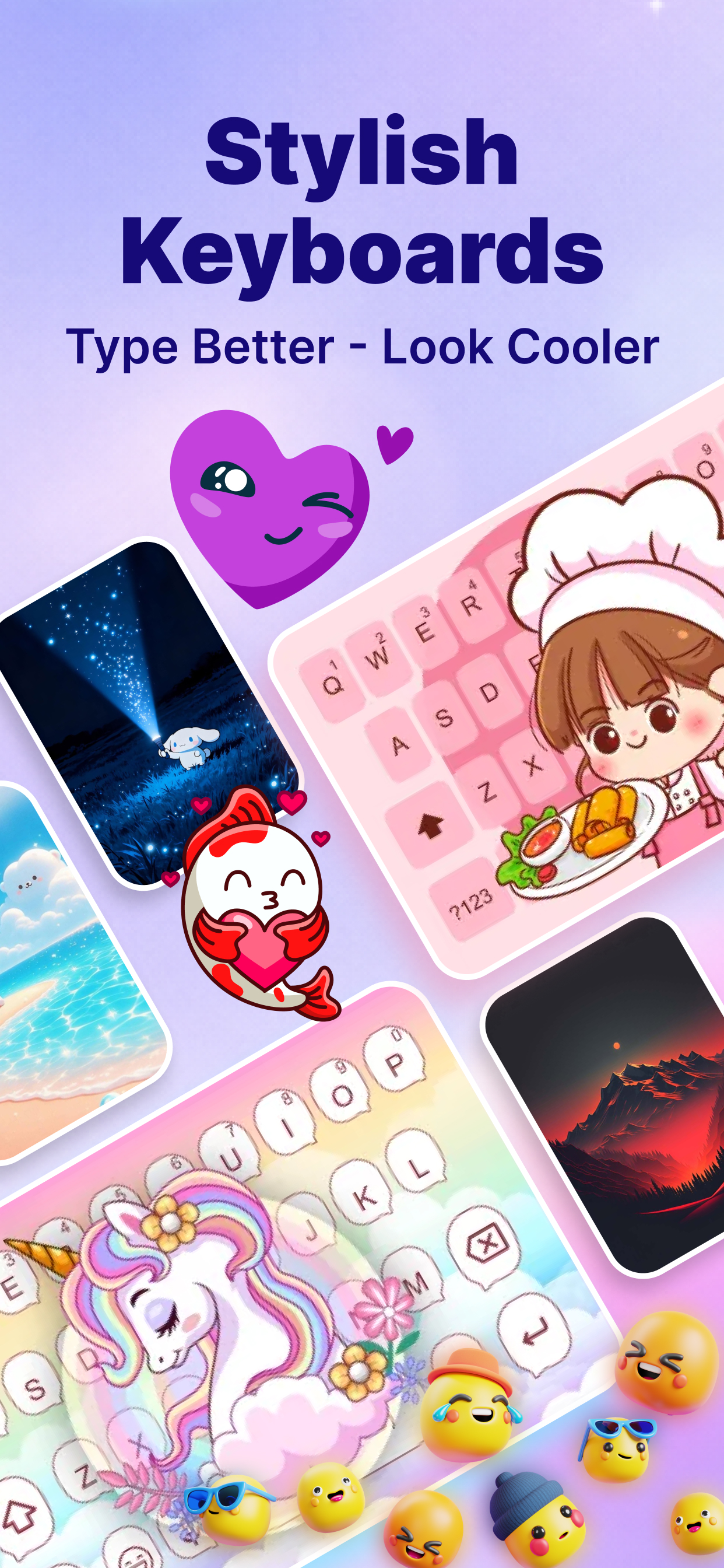 Keyboard Themes - Fonts, Emoji