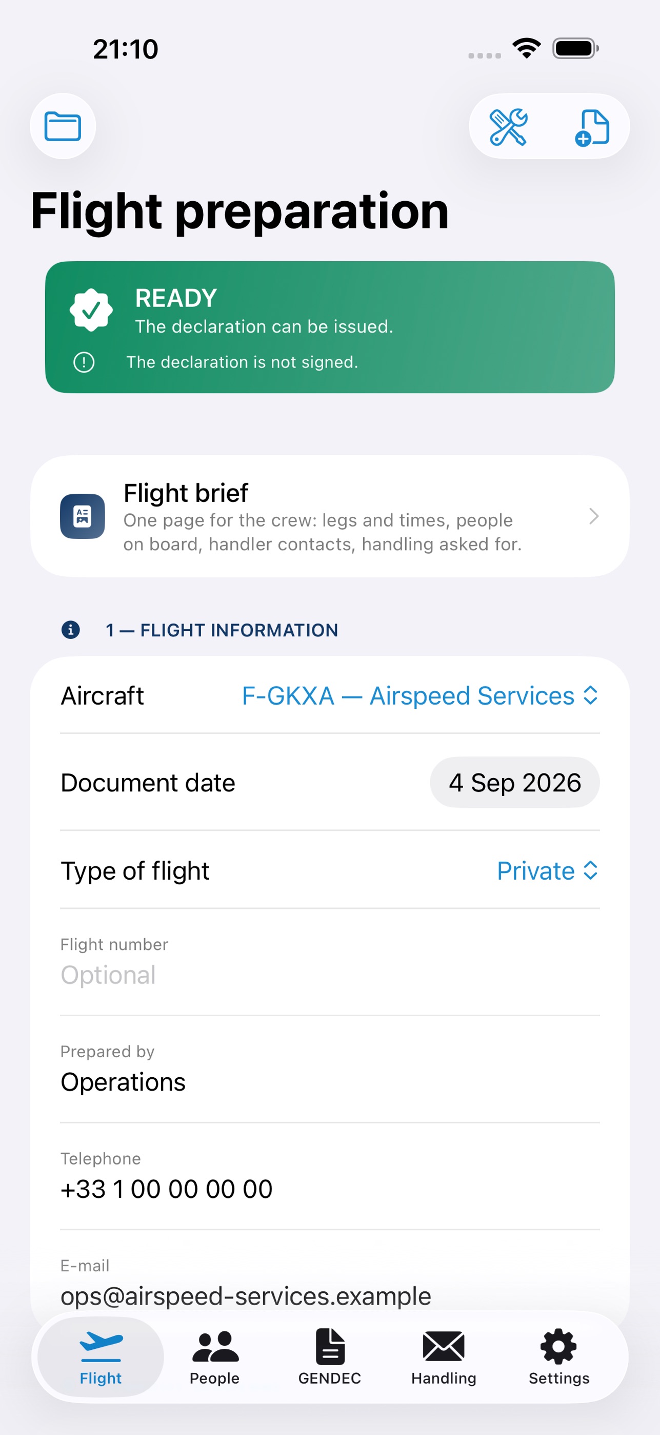 Screenshot 1 of Gendec — General Declaration