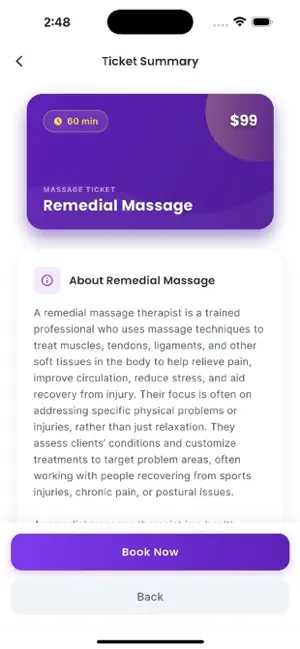 Massage Ticket screenshot 4