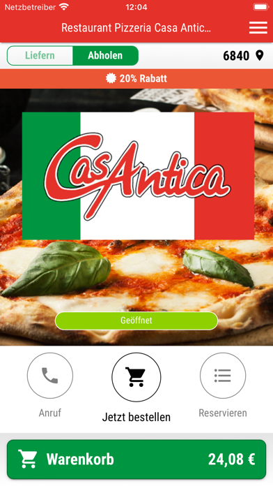 Pizzeria Casa Antica Götzis Screenshot 1 - AppWisp.com Pizzeria Casa Antica Götzis Screenshot 1 - AppWisp.com