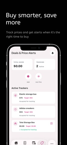 Pink Finance AI iPhone screenshot