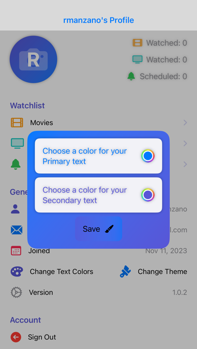 Watchlistr Screenshot