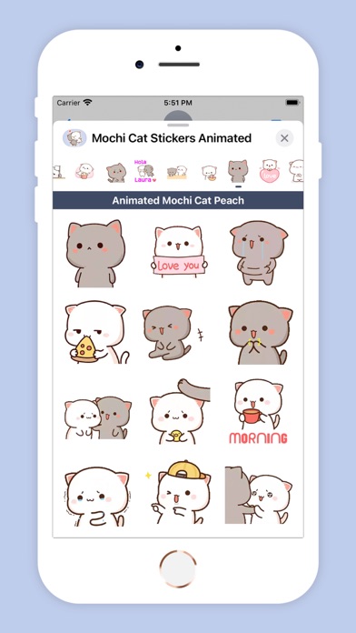 Screenshot #2 pour Mochi Cat Stickers Animated