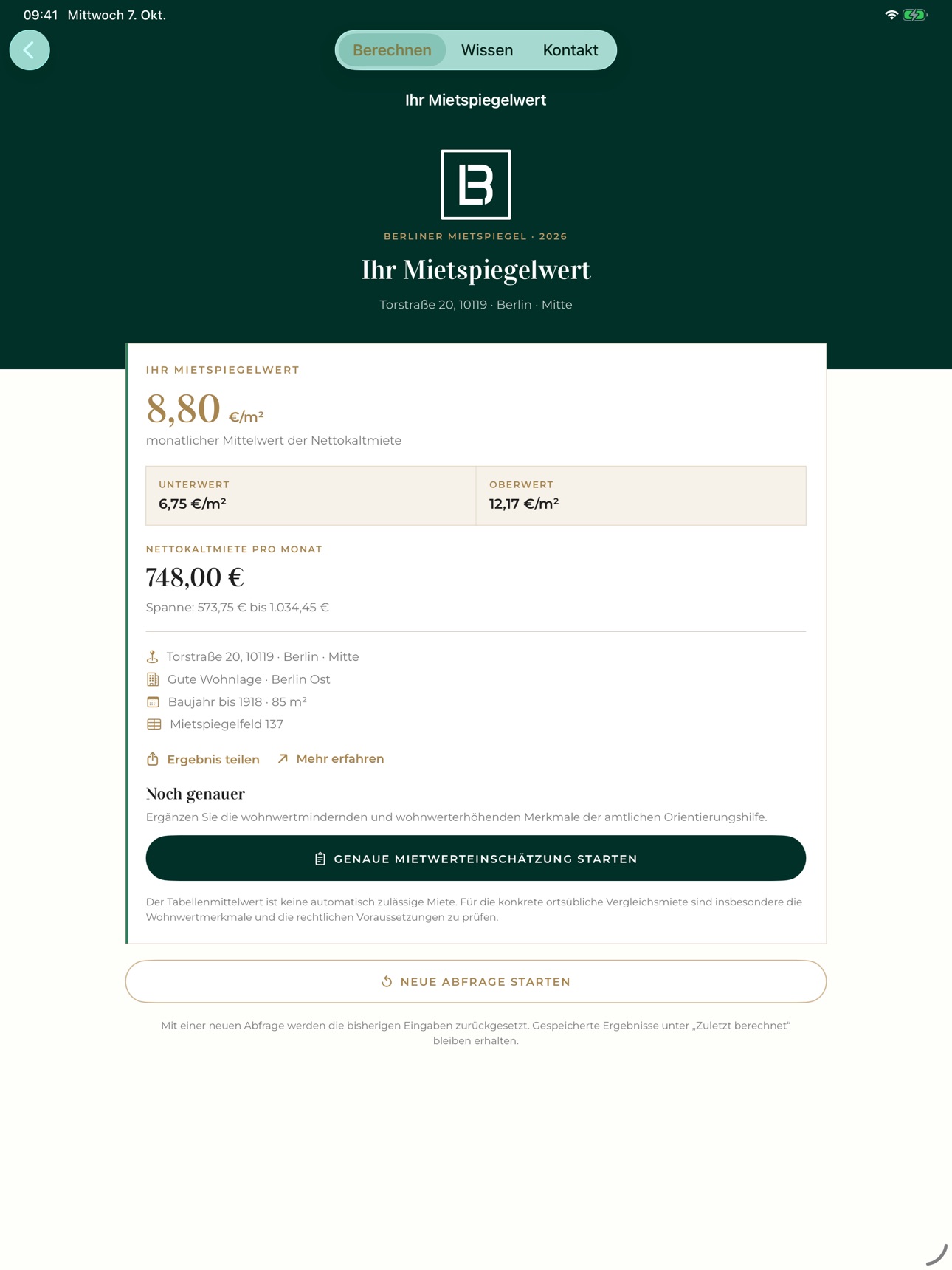 Screenshot 7 of BERLIVING Mietspiegel CHECKER