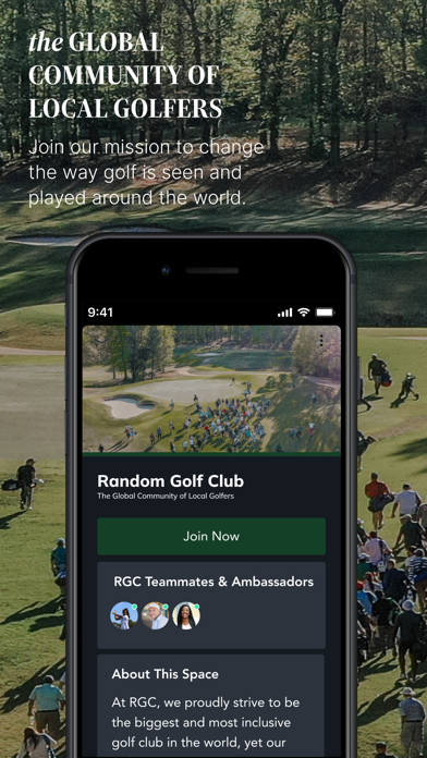 The Random Golf Club App Screenshot