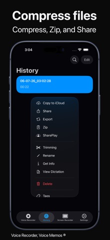 Voice Recorder, Voice Memos ® iPhone screenshot