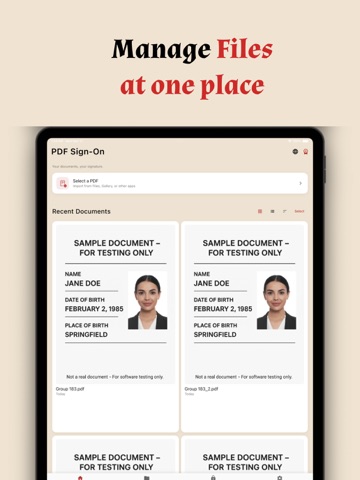 PDF Sign: Fill & Sign PDF iPad screenshot