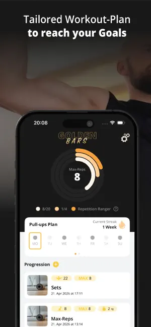 GOLDEN Bars - Pull ups & Dips screenshot 1