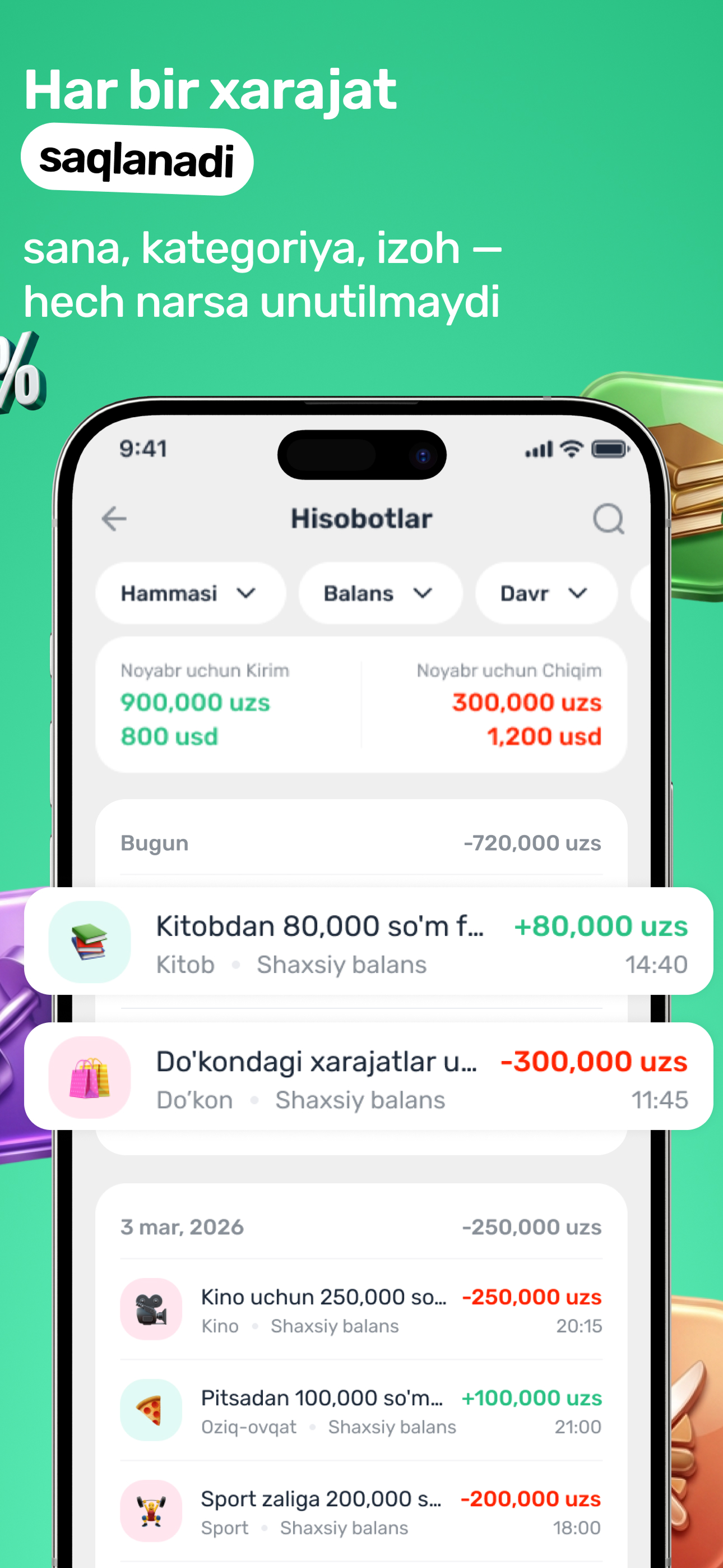 Hisobchi AI - Kirim va Chiqim