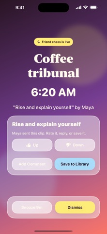 Alarming Wakeups iPhone screenshot