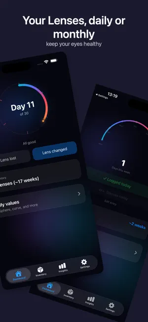 eyeVora – Contact Lens Tracker screenshot 1