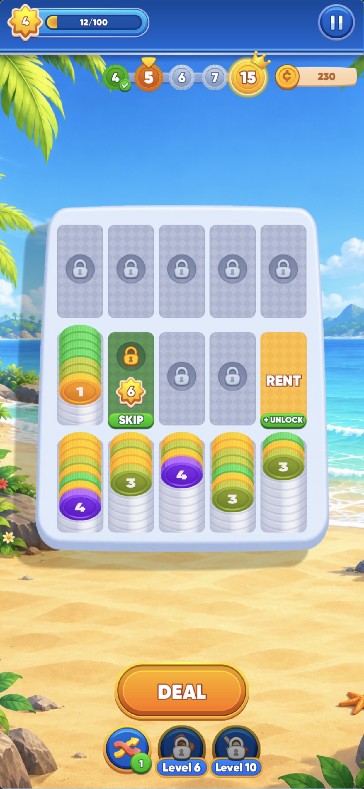 Screenshot 1 of Tropical Coin Merge