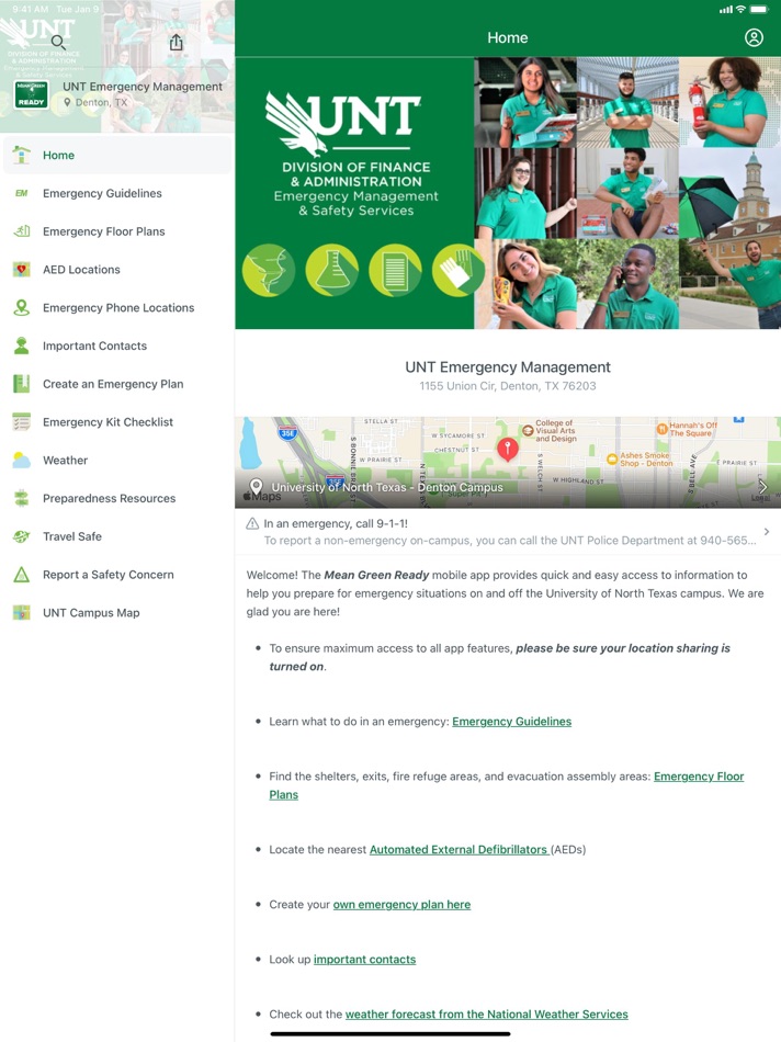 #2. Mean Green Ready App (iOS) Podle: UNT