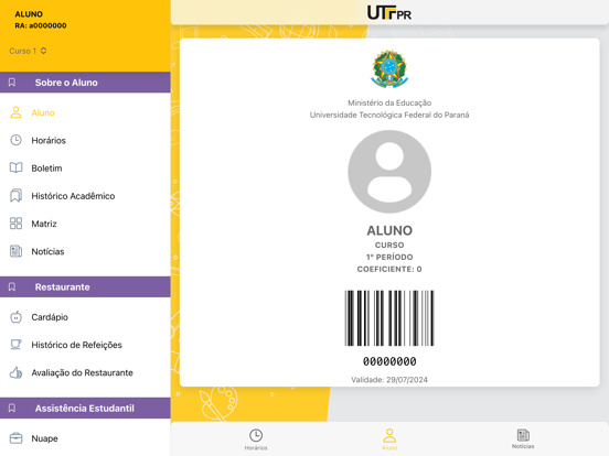 Screenshot #5 pour UTFPR Mobile Alunos