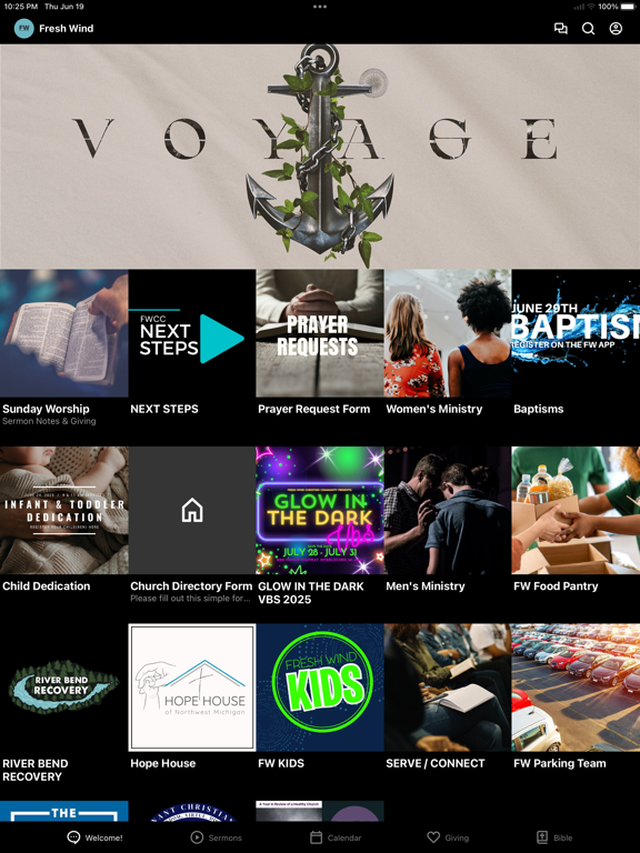 Fresh Wind Christian Community iPad screenshot 1 - Education app
