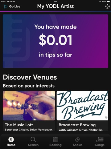 Yodl Music iPad screenshot