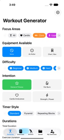 Bodyweight WorkoutRandomizer Screenshot 1 of 8
