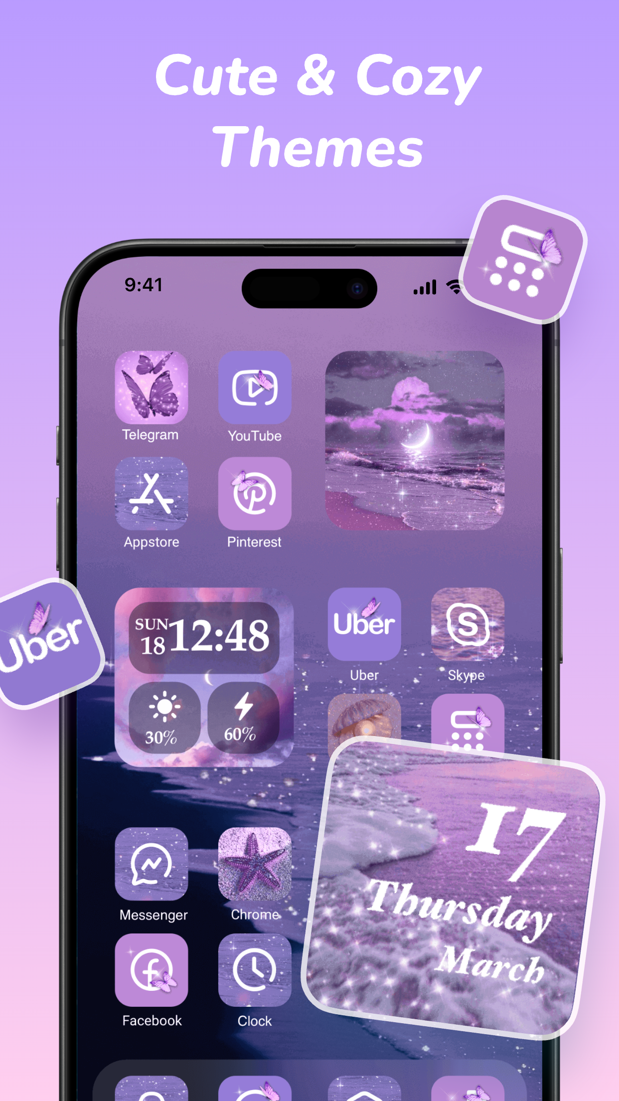 Cool Themes & Fonts: Cute Text screenshot 2
