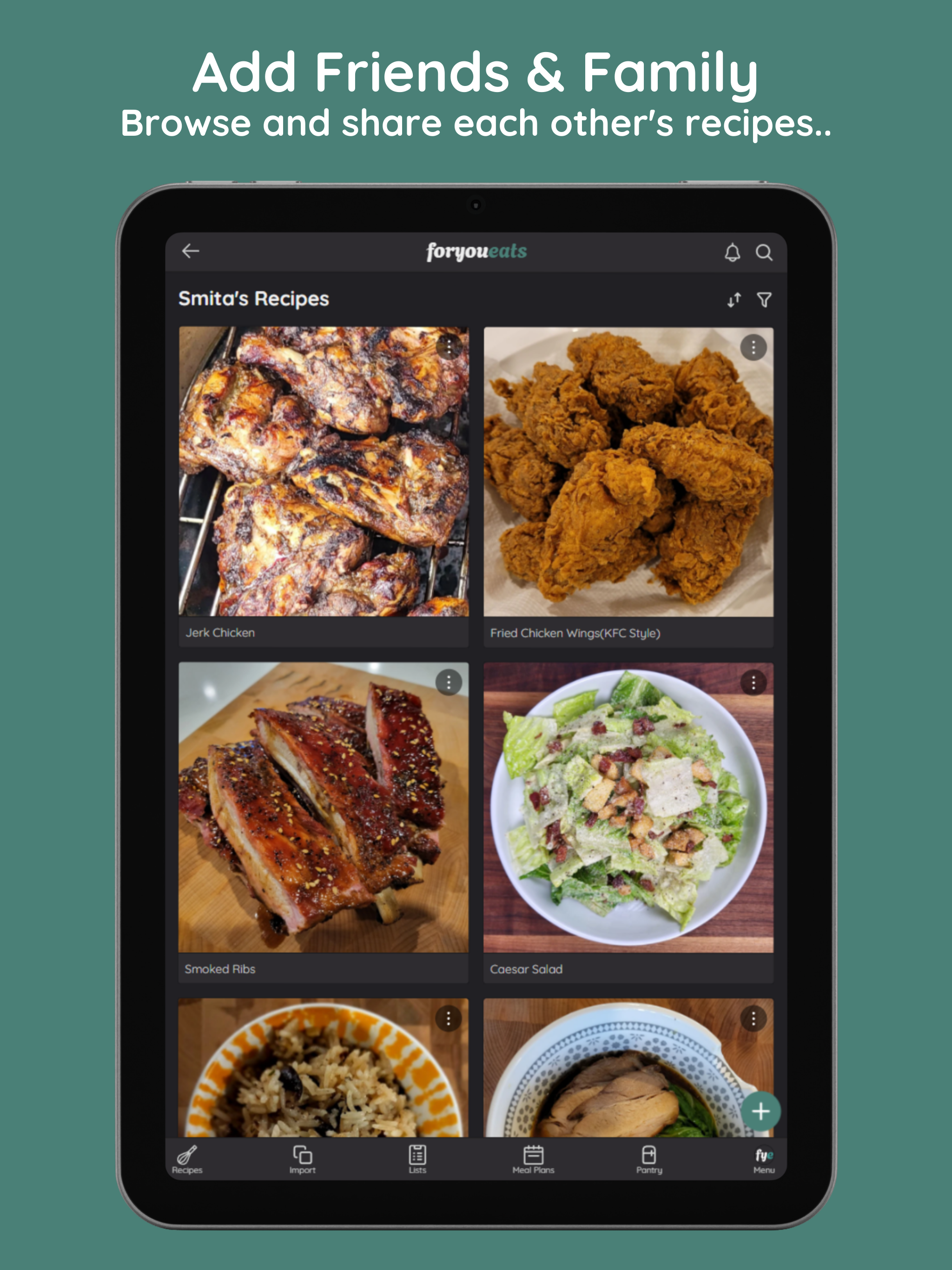 Foryoueats: Recipe Manager
