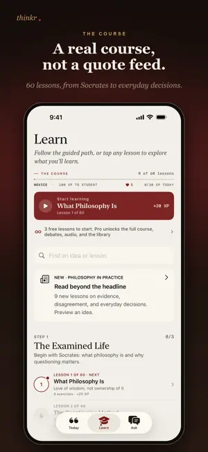 thinkr: Philosophy & Stoicism screenshot 3