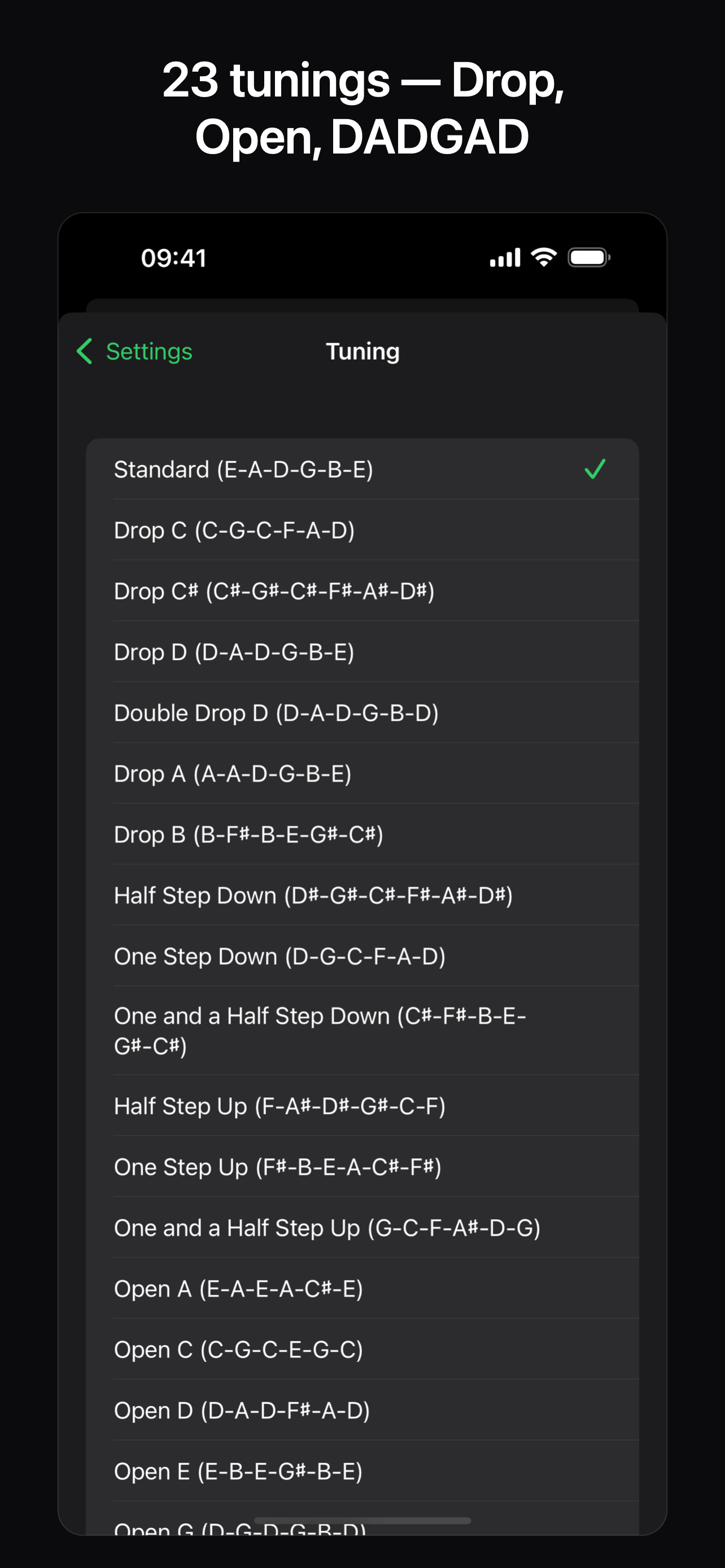 Standard Guitar Tuner screenshot 4