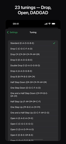 Standard Guitar Tuner screenshot