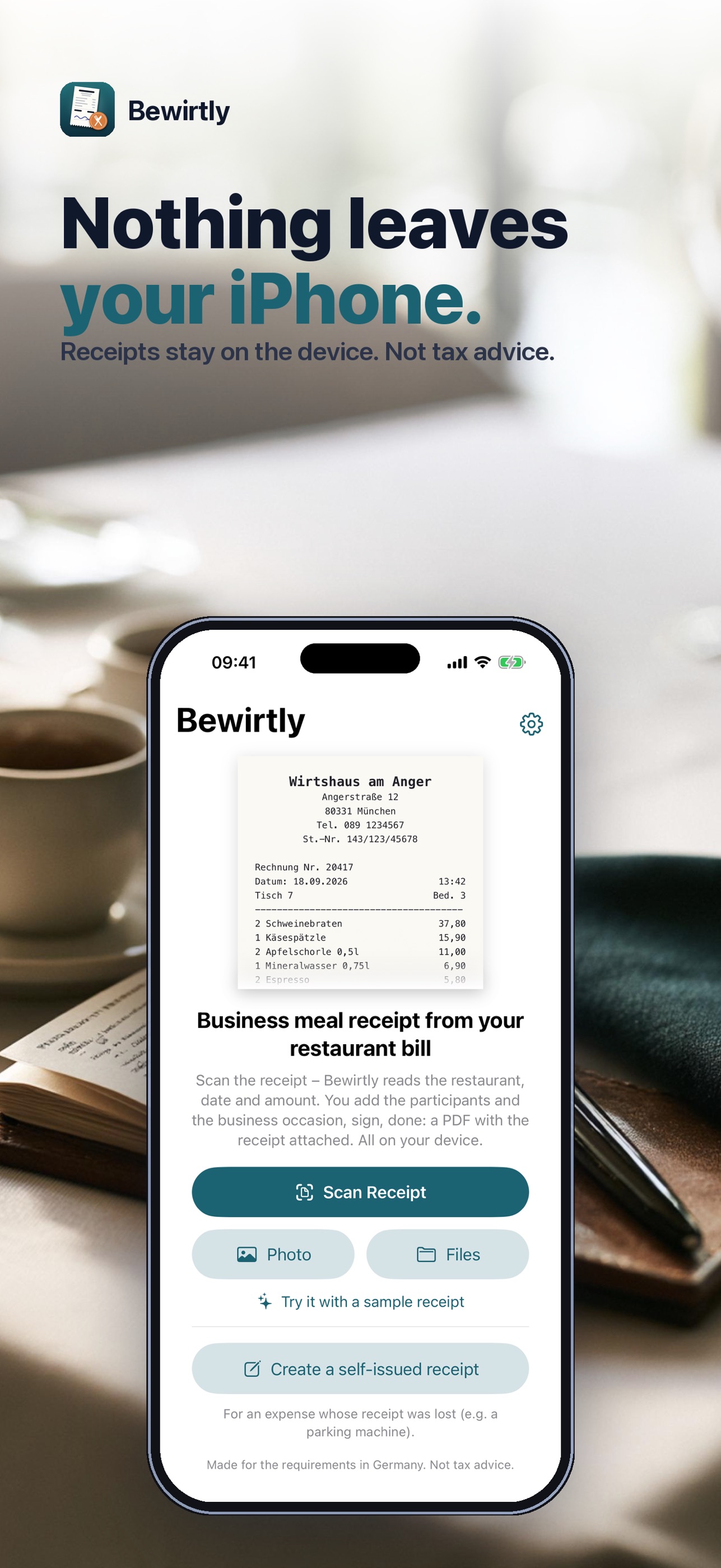 Screenshot 3 of Bewirtly: German Meal Receipt