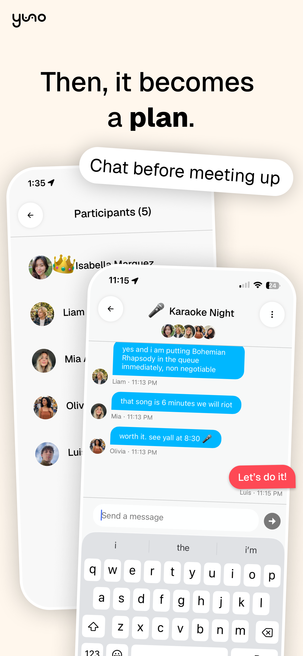Yuno: The IRL Social App screenshot 2
