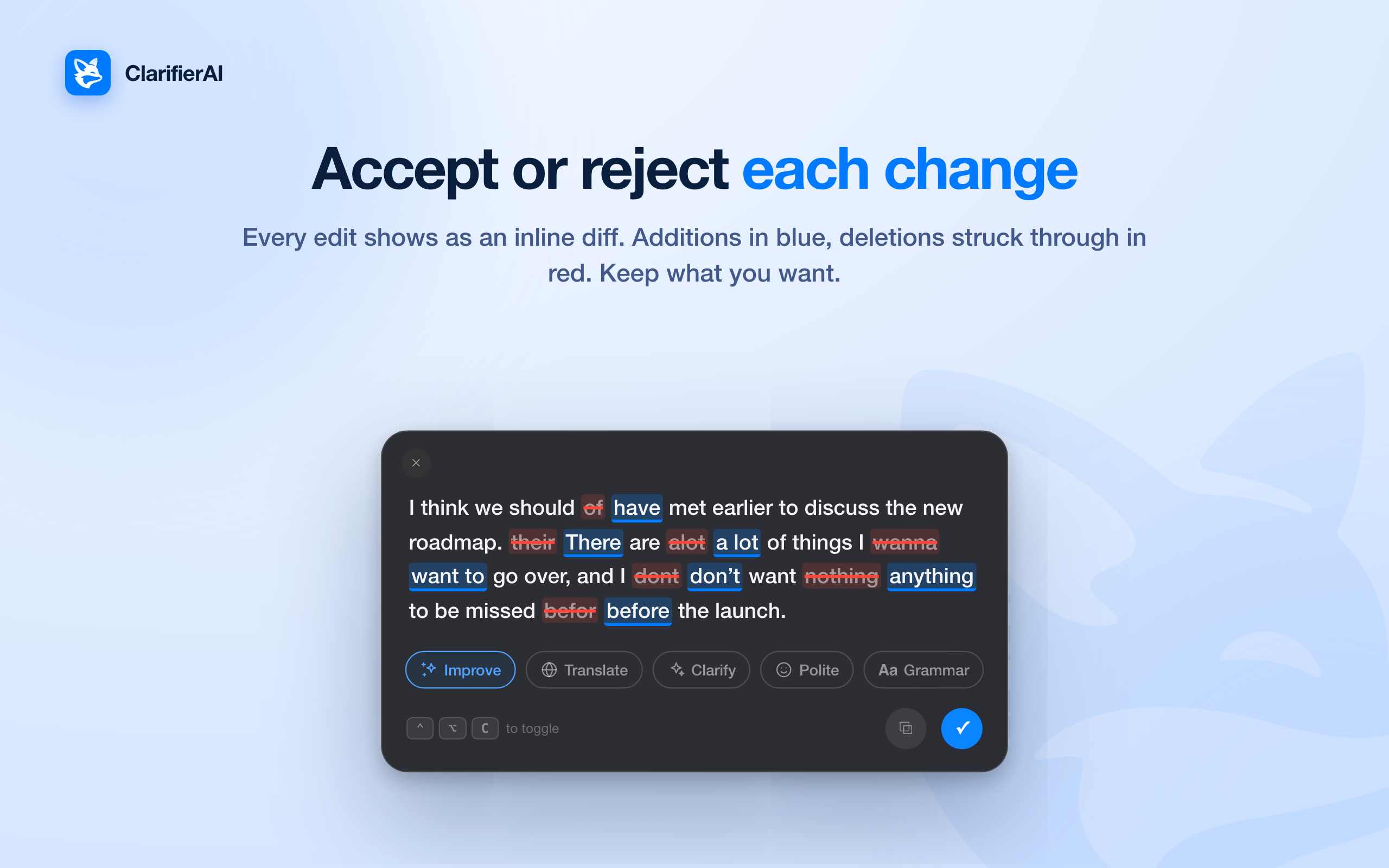AI Keyboard – ClarifierAI screenshot 9