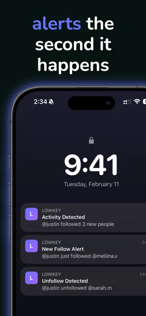 lowkey: recent follow tracker screenshot 3
